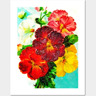Plasticized colored flowers Posters and Art
